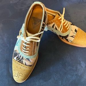 John Fluevog Gateway Lace-up Oxford Detailed Colorful Men’s Size 7 Ladies 9